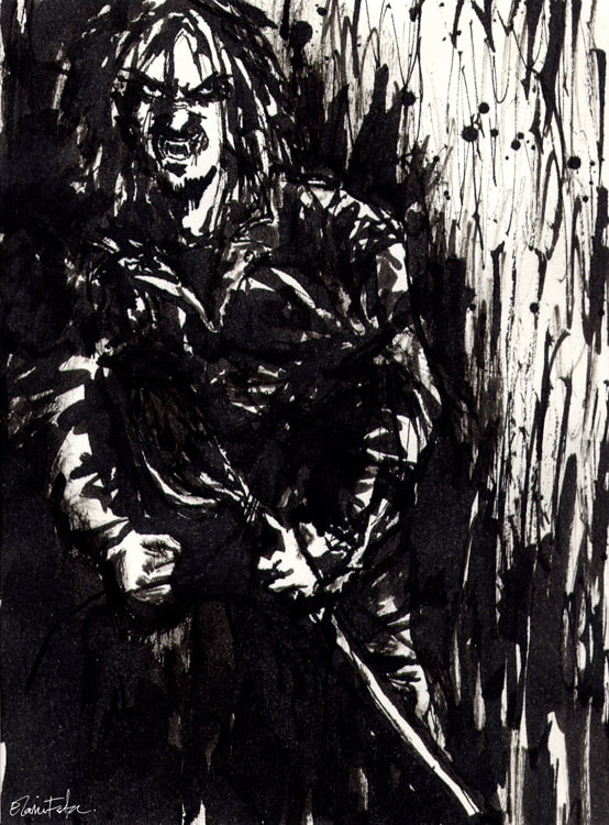 "Zombie (Aaron)" Drawing - Elaine Foster