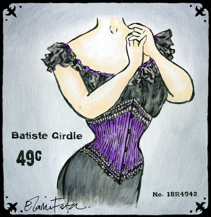 "Batiste Girdle (Corset #6)" Painting - Elaine Foster