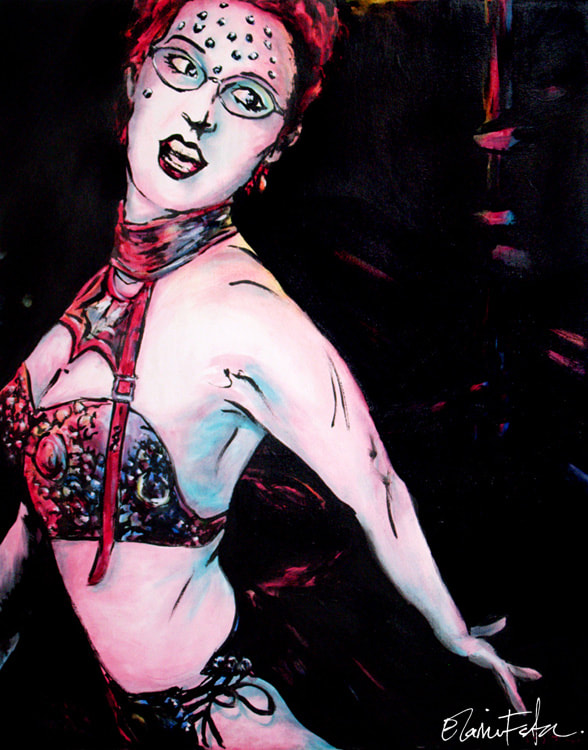 "Burlesque (Fallen Fashion #2)" Painting - Elaine Foster