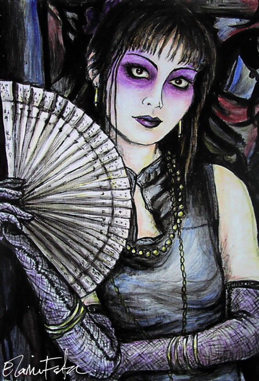 "Geisha (Nightclub #1)" Painting - Elaine Foster