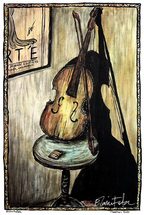 "Martha's Violin" Painting - Elaine Foster